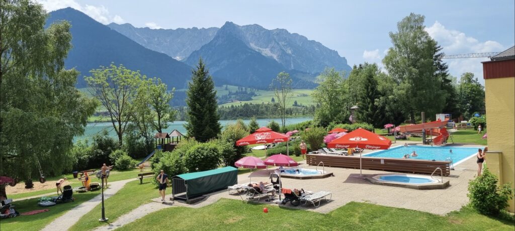 Frokost på turen gennem Østrig - Bellevue am See, Walchsee